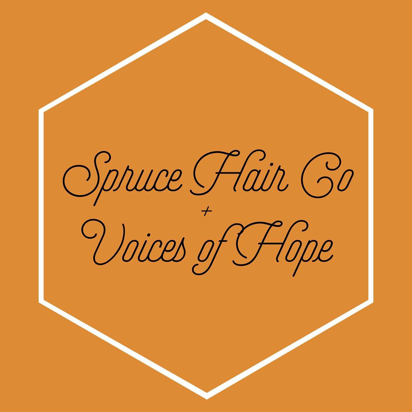 Hey, all! We have a special announcement to share with you.
March 20th is officially the first day of Spring and to kick off a new season we at Spruce Hair Co will be doing a donation drive for Voices of Hope.
VoH helps adults and children in domesti