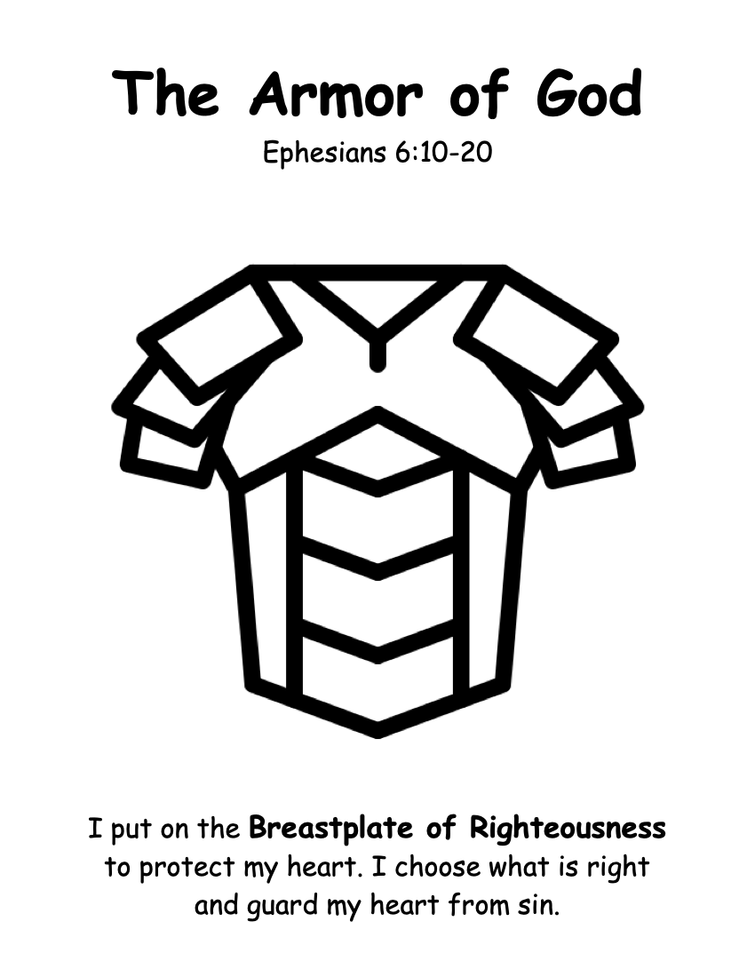 breastplate-coloring-righteousness-god-armor-kids-bible-template-church
