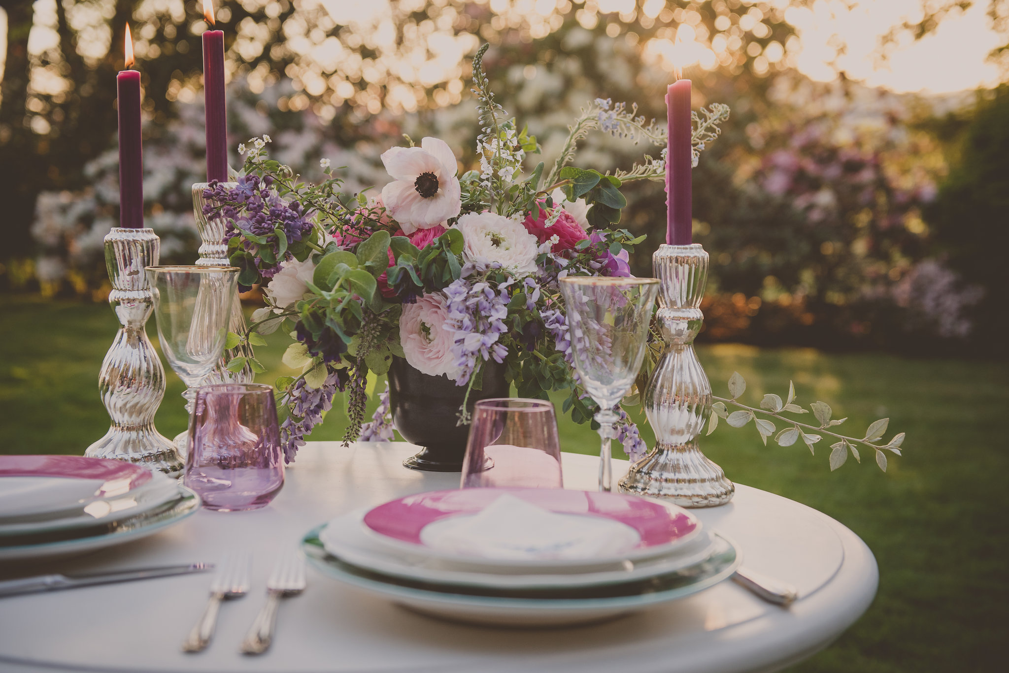 Wedding floral centrepieces