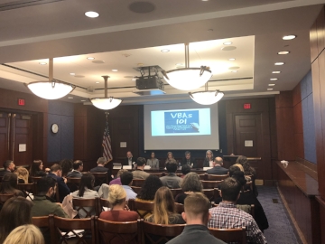 Panelists seated from L-R: Jeff Lemieux (CAHC), Nicole Braccio (National Patient Advocate Foundation), Susan Hepworth (Alliance for Patient Access), Donald Dempsey (CVS Health), and Odalys Caprisecca (AstraZeneca US) 