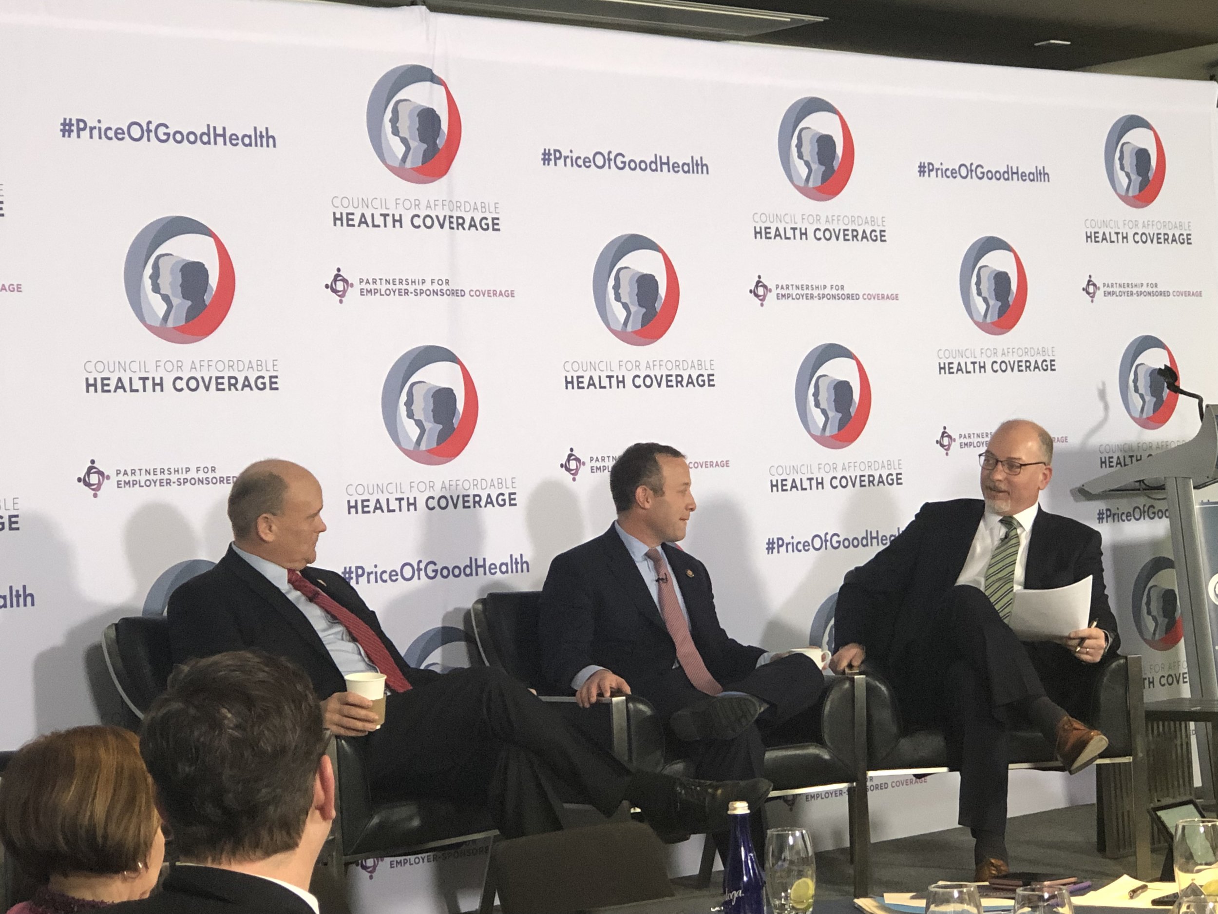 L-R: Congressman Tom Reed (R-NY), Congressman Josh Gottheimer (D-NJ), and CAHC President Joel White