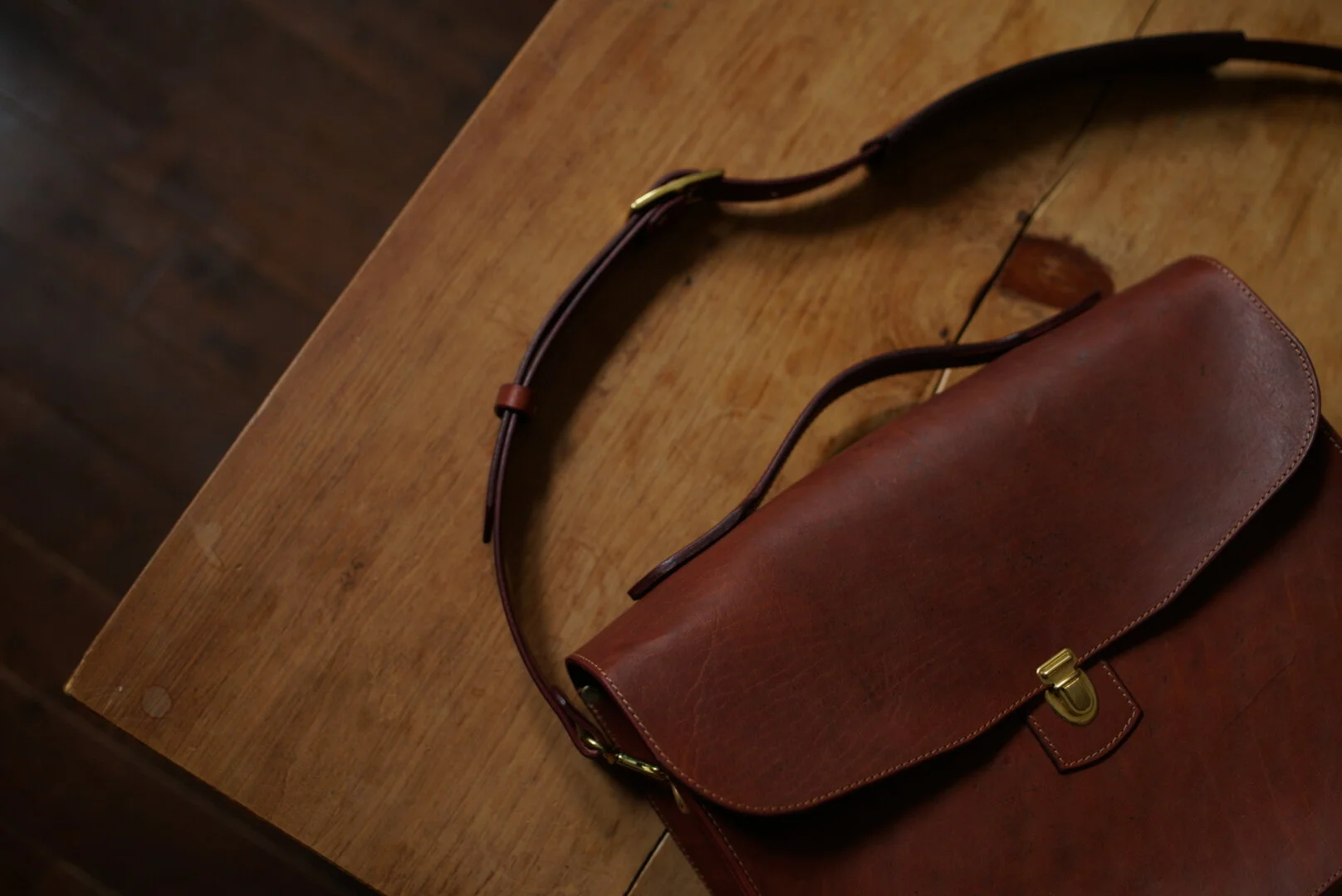 Burgundy Latigo Messenger