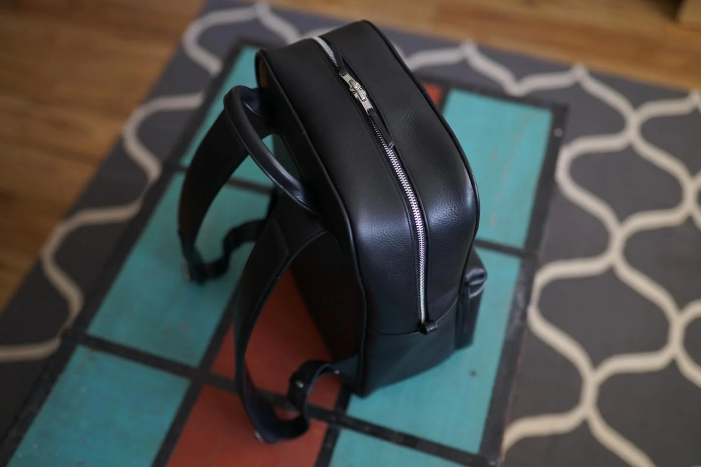 Q: &ldquo;I have this cheap vinyl backpack, everything about it is perfect for me but I wish it was a nice leather&mdash;can you make one for me?
.
A: &ldquo;Hold my beer.&rdquo;
.
Beautiful custom backpack recently completed&mdash;black milled veget