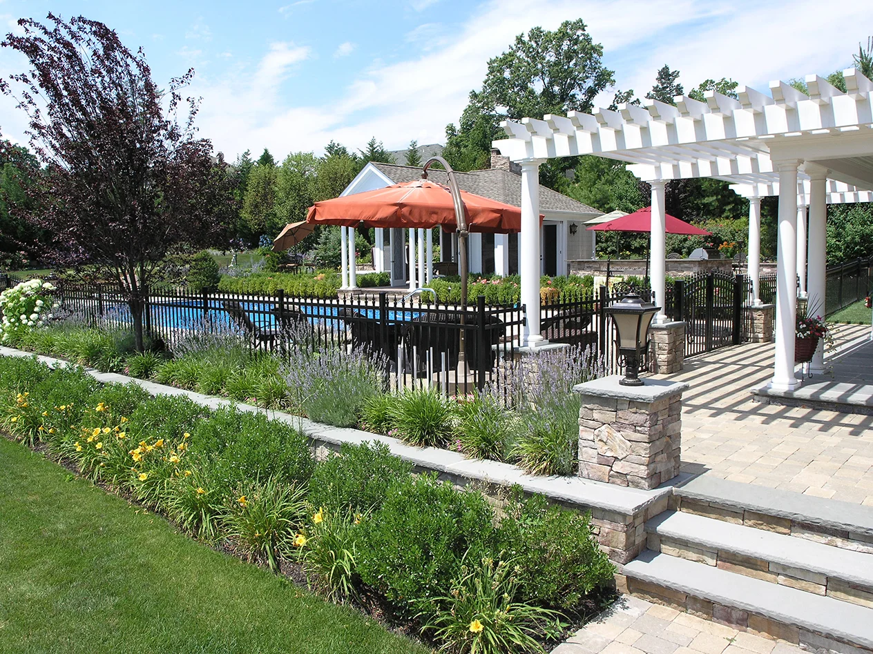 Landscape design with pergola in Long Island, NY​​​​​​​