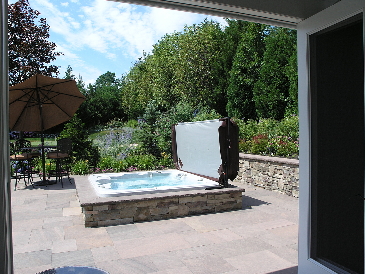 Landscape design with spa in Long Island, NY​​​​​​​