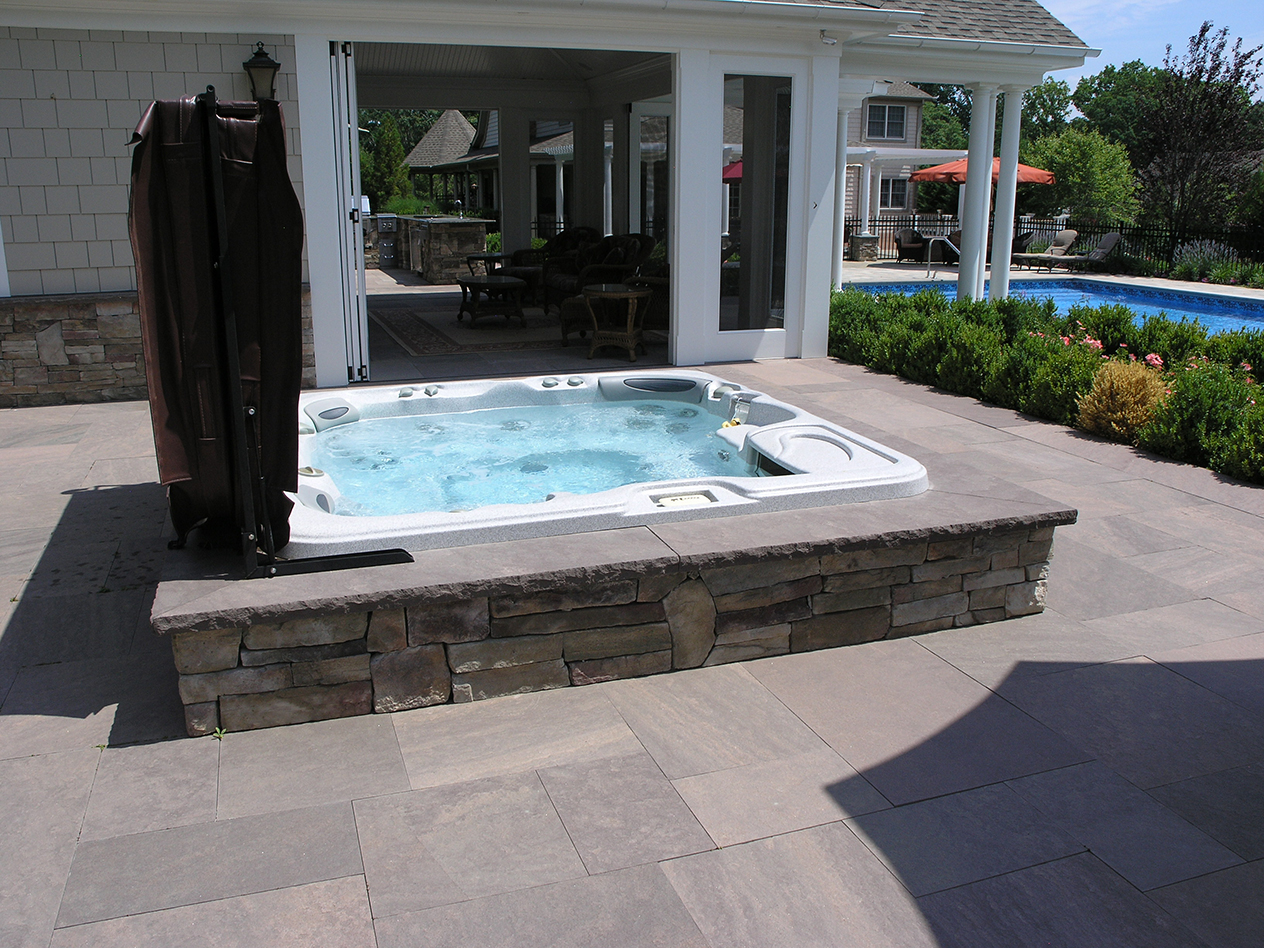 Landscape design with spa in Long Island, NY​​​​​​​