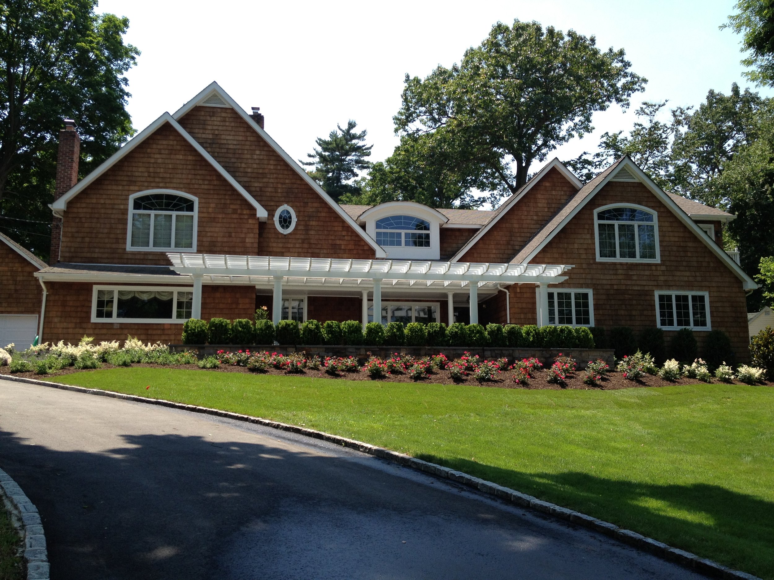 Landscape design with pergola in Long Island, NY​​​​​​​