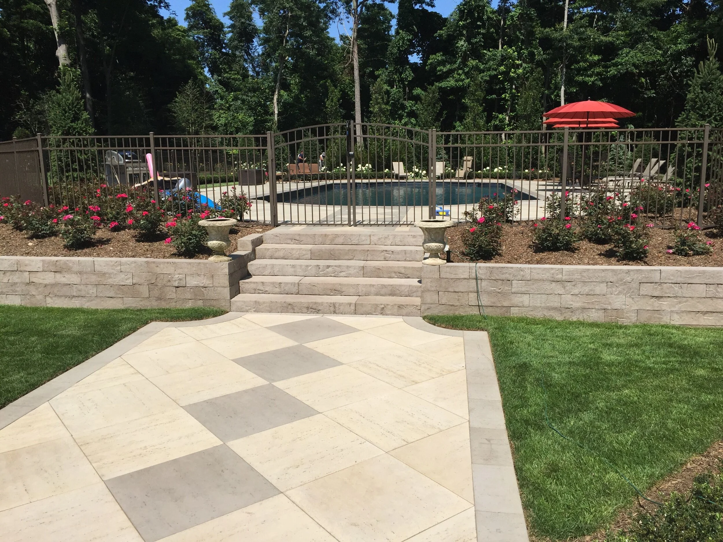 Using Masonry to Spruce Up the Poolside in Southampton, NY