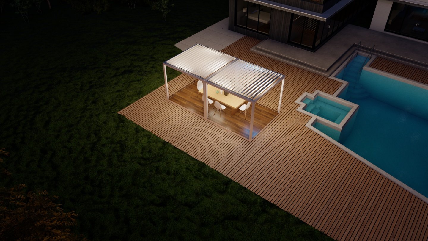 3D landscape design with cabana in Southampton, NY