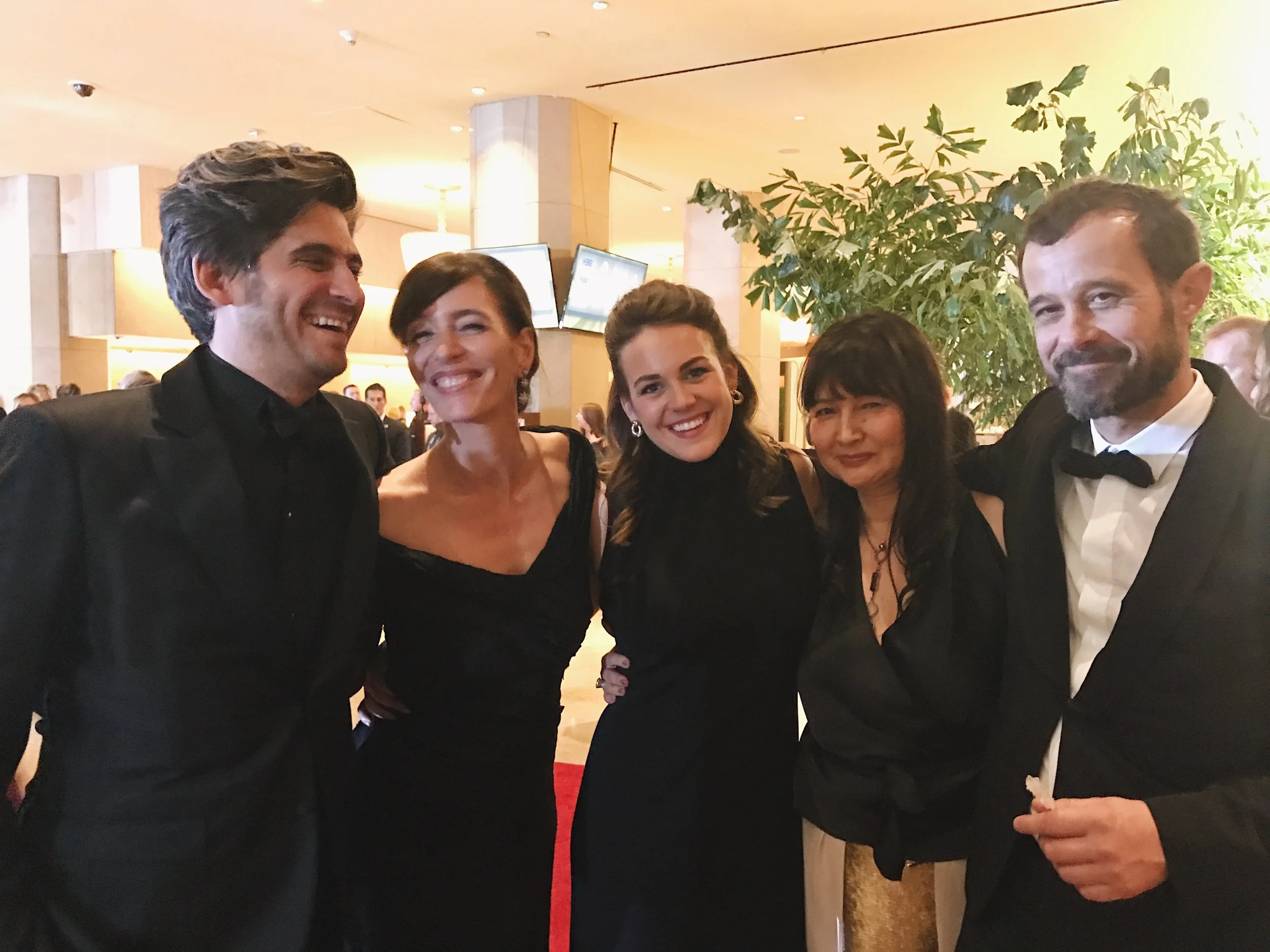  Max Karli (producer), Pauline Gygax (producer), Shelby Scoggins, Tatiana Detlofson, and Claude Barras (director) at the 2017 Golden Globe Awards for MY LIFE AS A ZUCCHINI.&nbsp; 