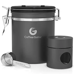 One example of a sealed coffee storage container
