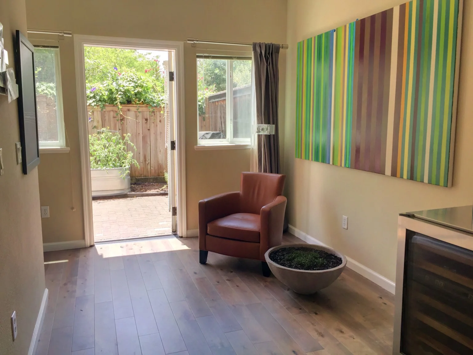 Sunny, cozy corner near entrance to private patio.