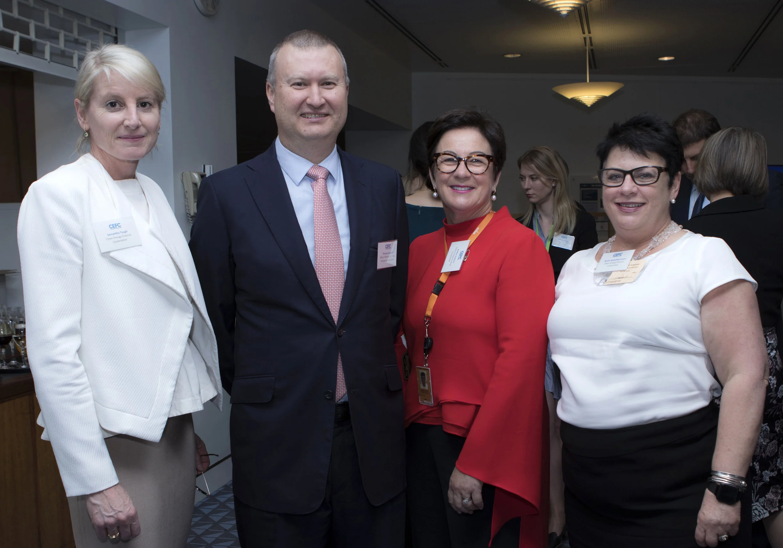 Sam Tough (CEFC Director), Andrea Slattery, Nicola Wakefield-Evans (CEFC Director)