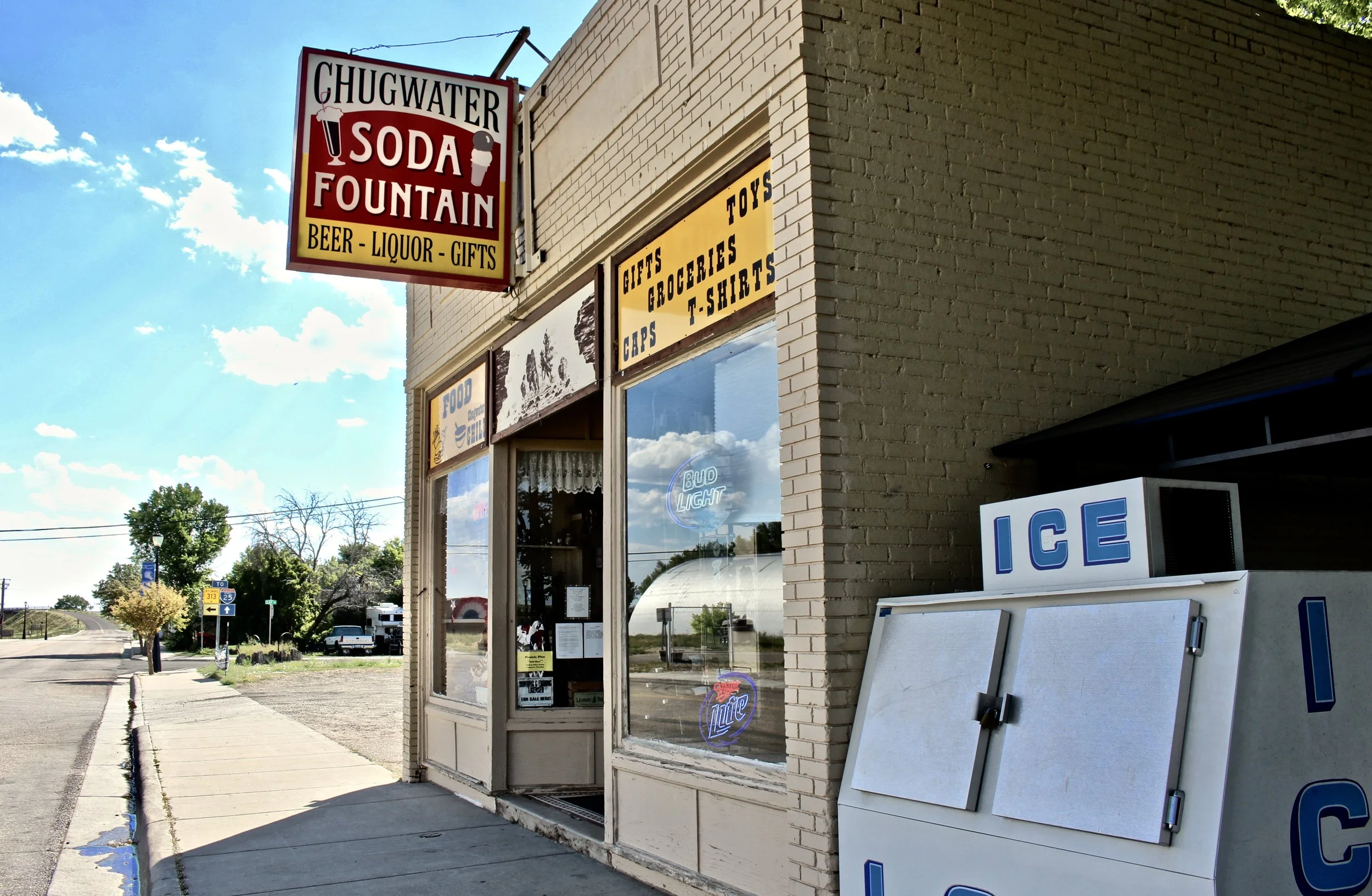 The outside of the Soda Fountain looks as classic as can be