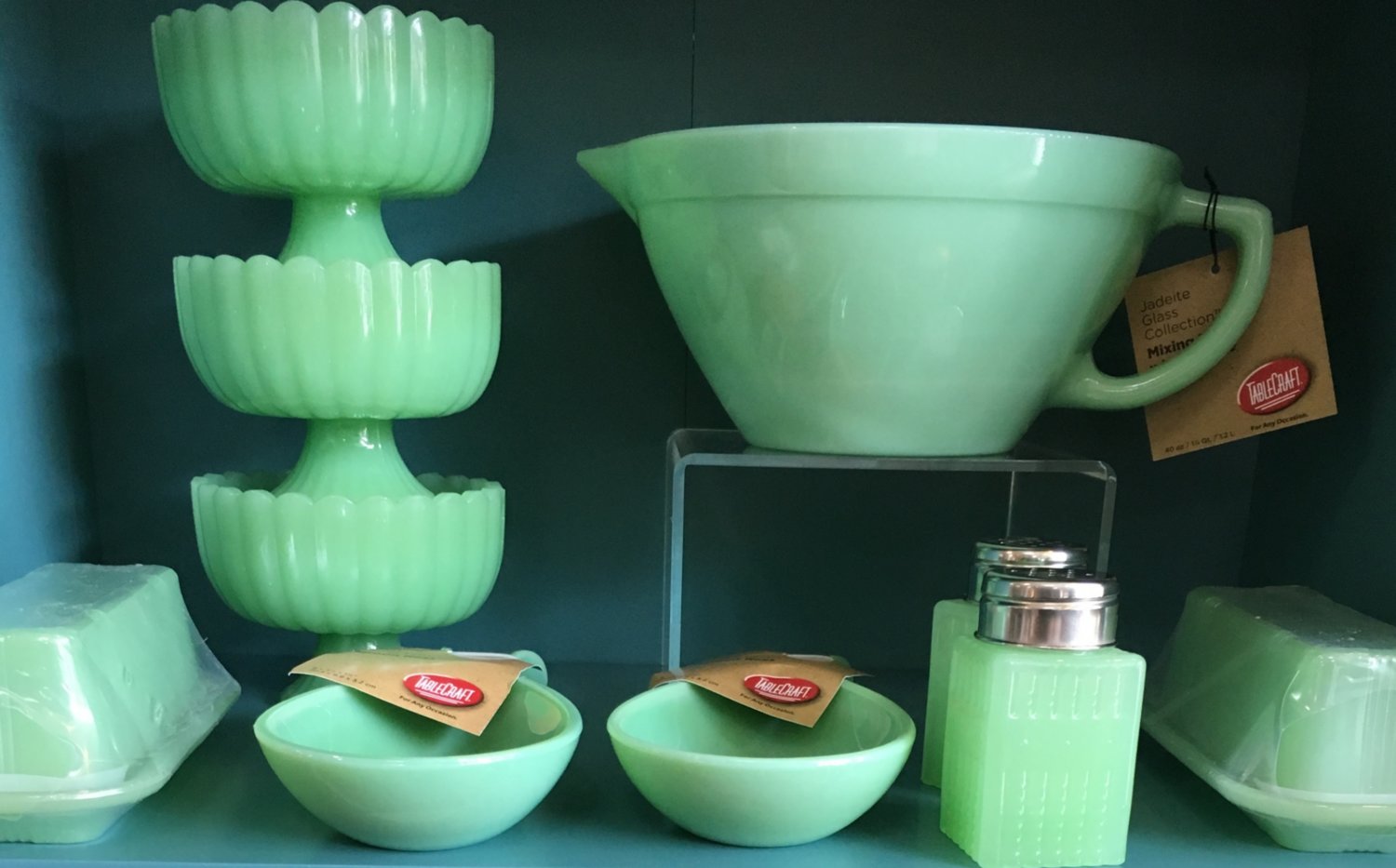  Tablecraft Jadeite Glass Collection Kit: Home & Kitchen