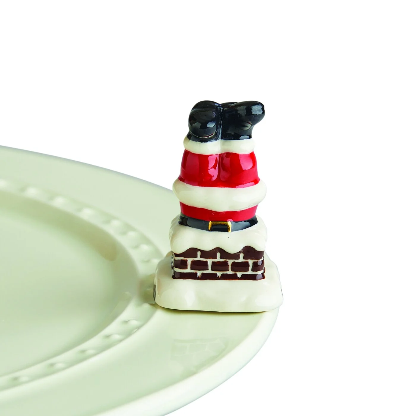 Nora Fleming Down the Chimney santa feet mini