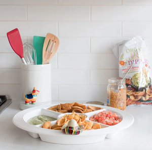 Nora Fleming Melamine Pinstripe Divided Dish — Relish Kitchen