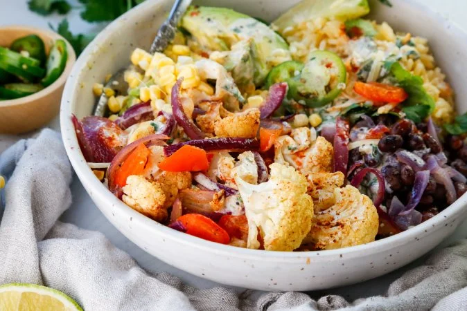 Roasted Cauliflower Taco Bowls