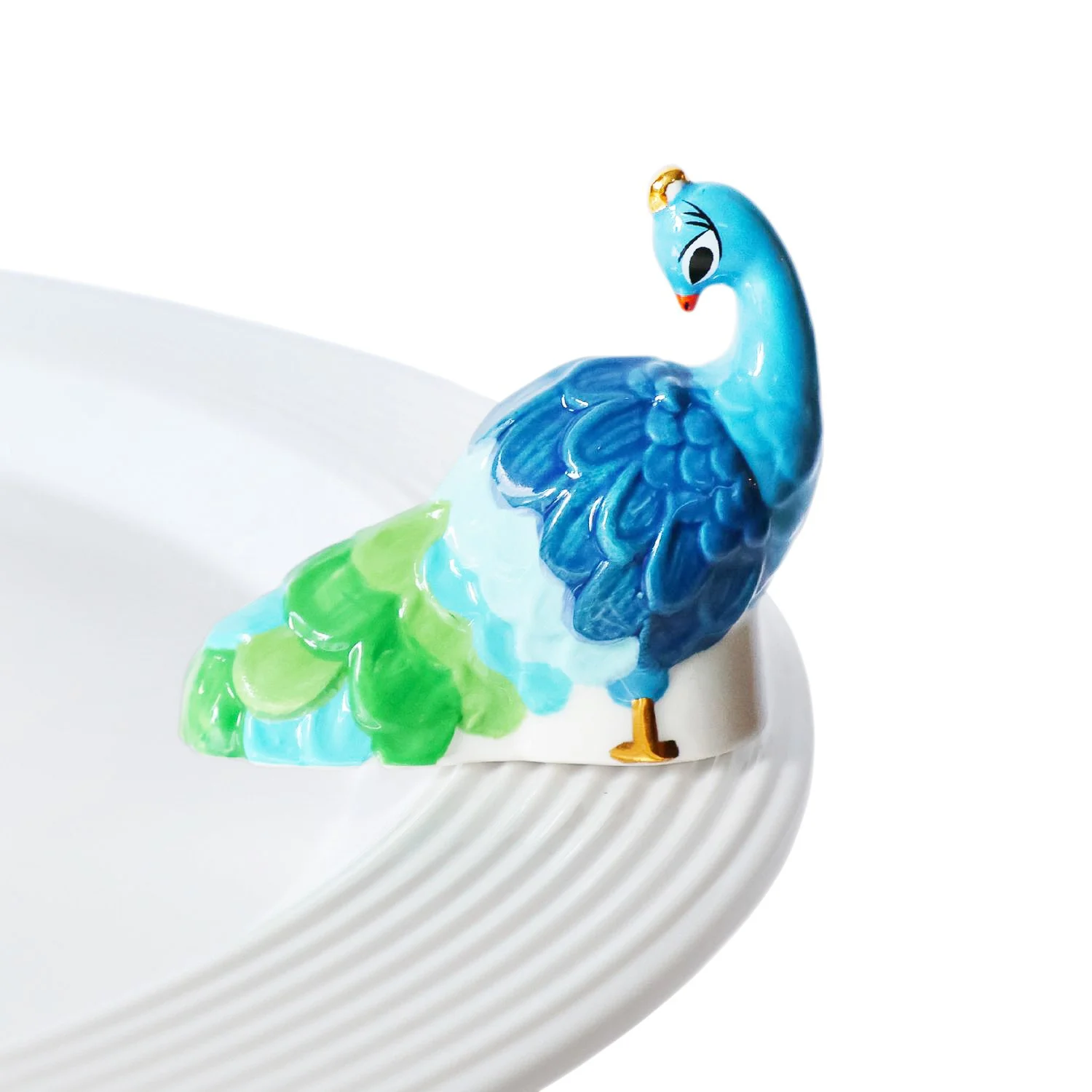 NEW: Nora Fleming Fancy Feathers peacock mini