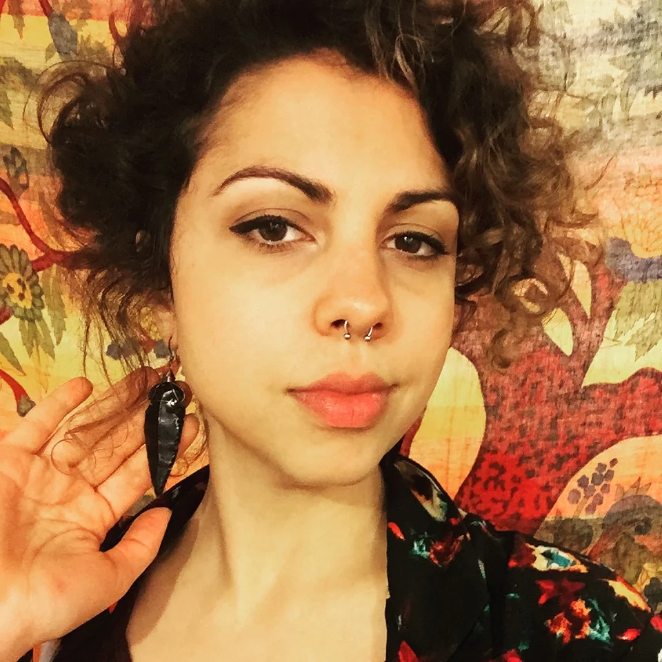 Obsidian earrings made by LauraLouise. Protects from negative energy. I swear they work, I feel stronger when I wear them.