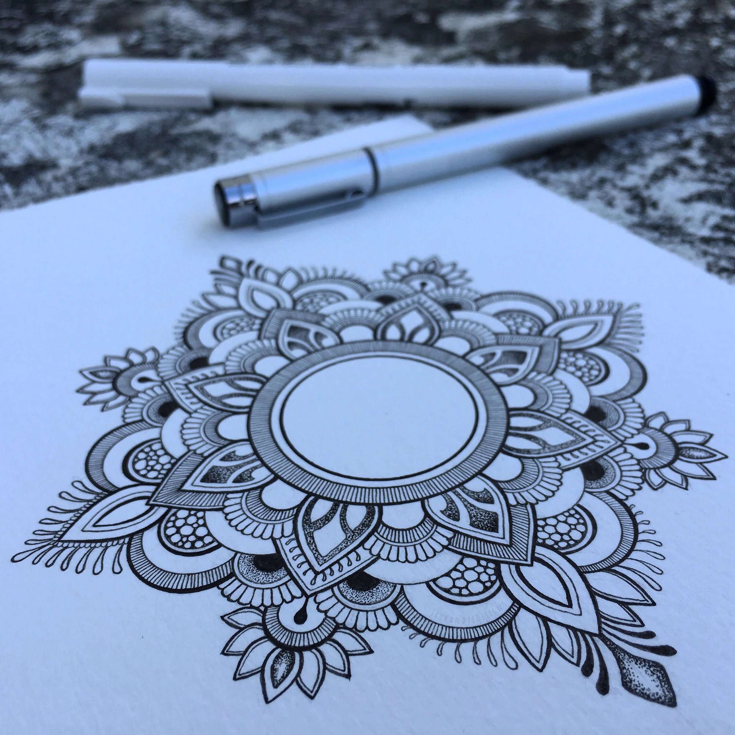 mehndi/henna style intricate mandala