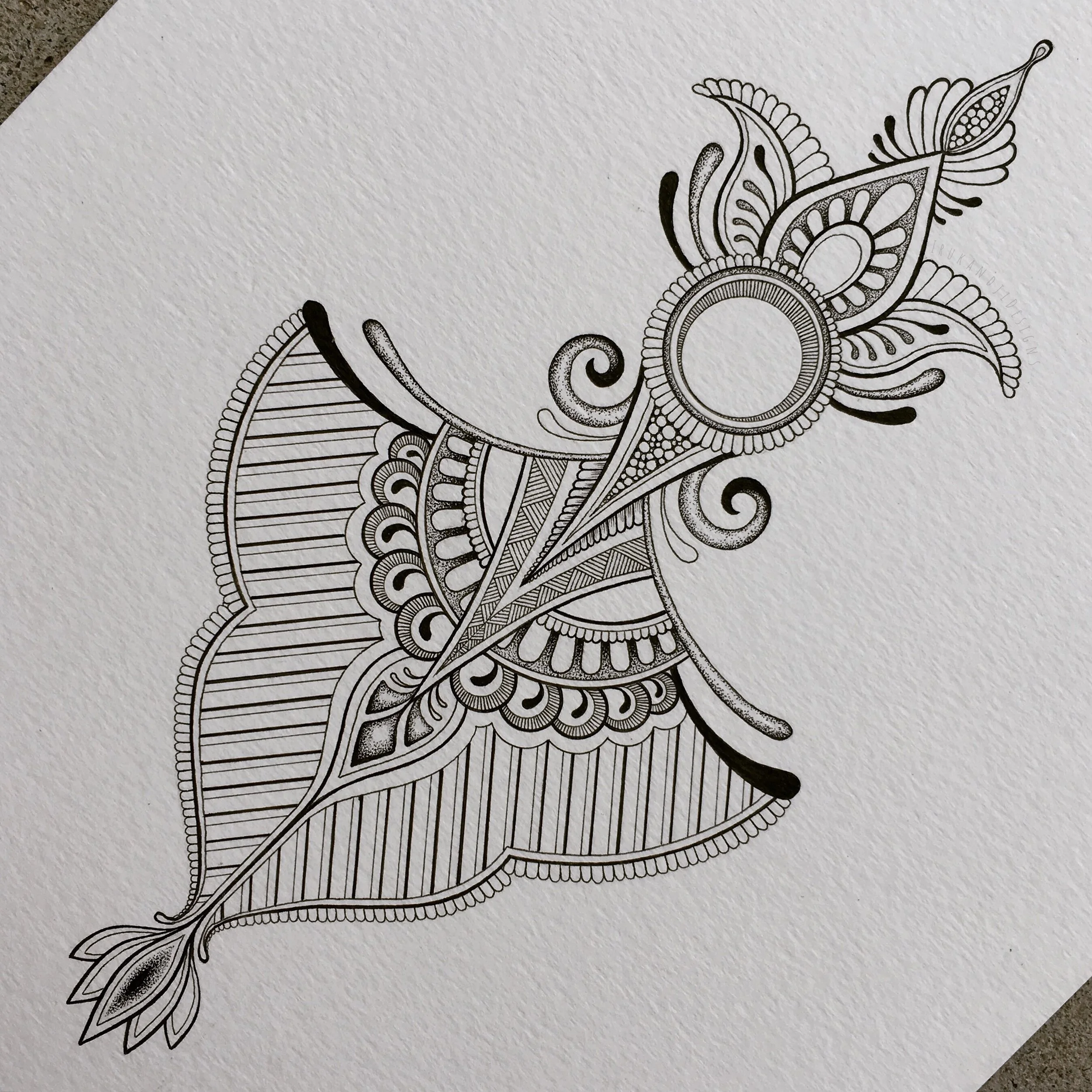 mehndi style tattoo design