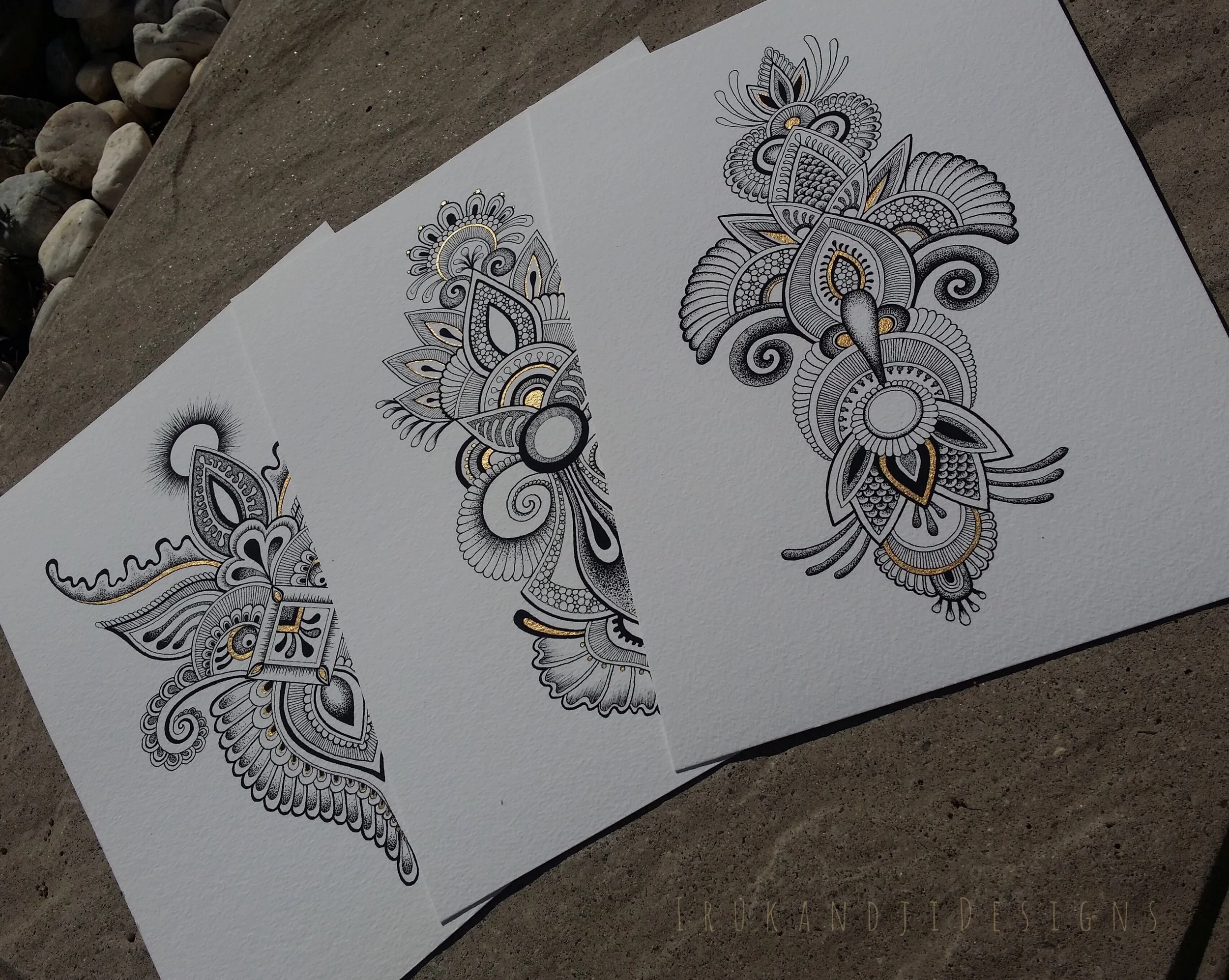 art prints with hand embellished gold accents