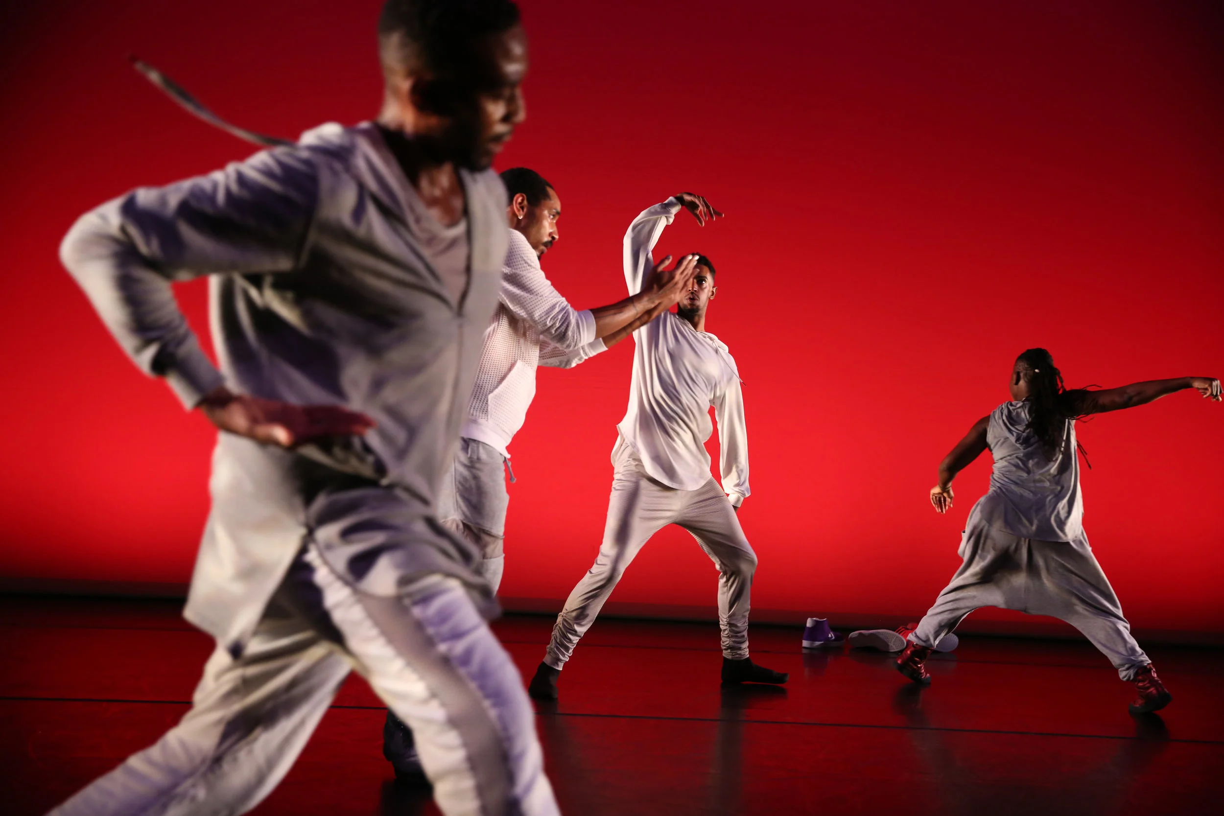 Virago-Man Dem at Brooklyn Academy of Music's Next Wave Festival. October 2017 Pictured: Duane Cyrus, Niall Noel Jones, Jonathan Gonzalez, Ni’Ja Whitson. Photo by Julieta Cervantes.
