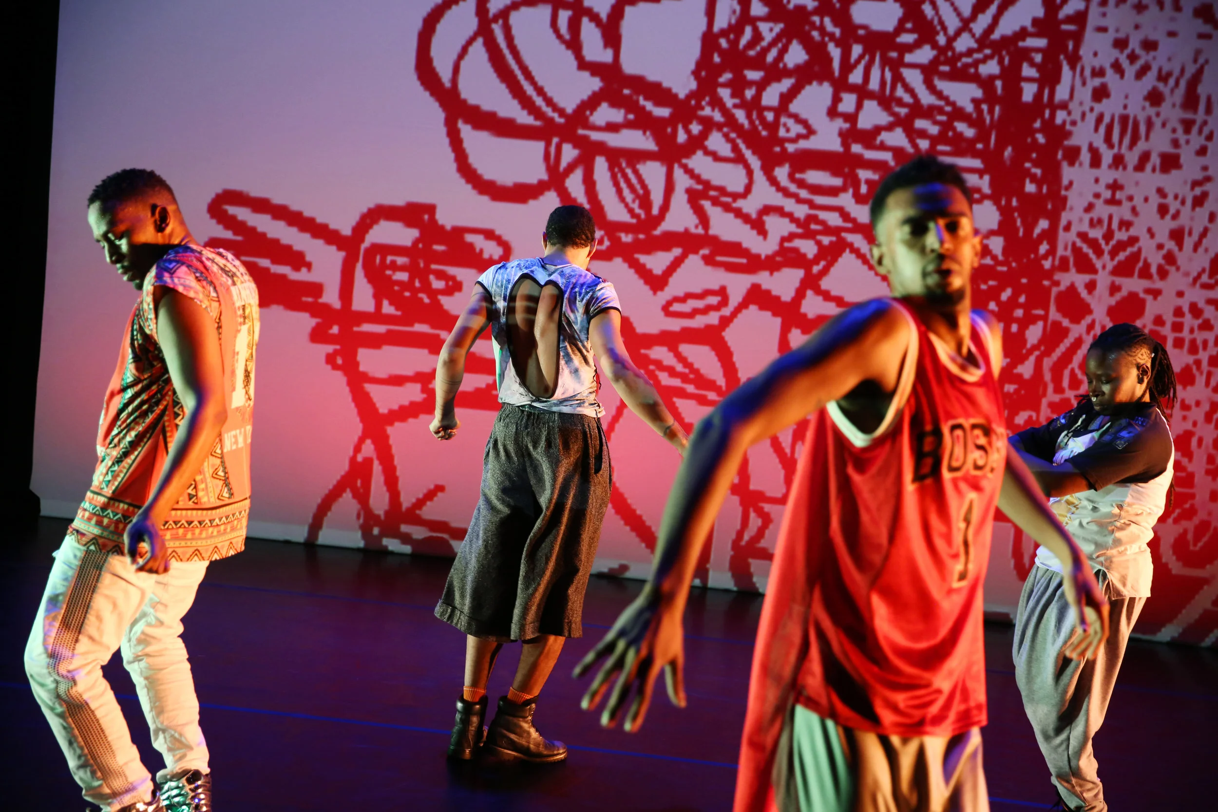 Virago-Man Dem at Brooklyn Academy of Music's Next Wave Festival. October 2017 Pictured: Duane Cyrus, Niall Noel Jones, Jonathan Gonzalez, Ni’Ja Whitson. Photo by Julieta Cervantes.