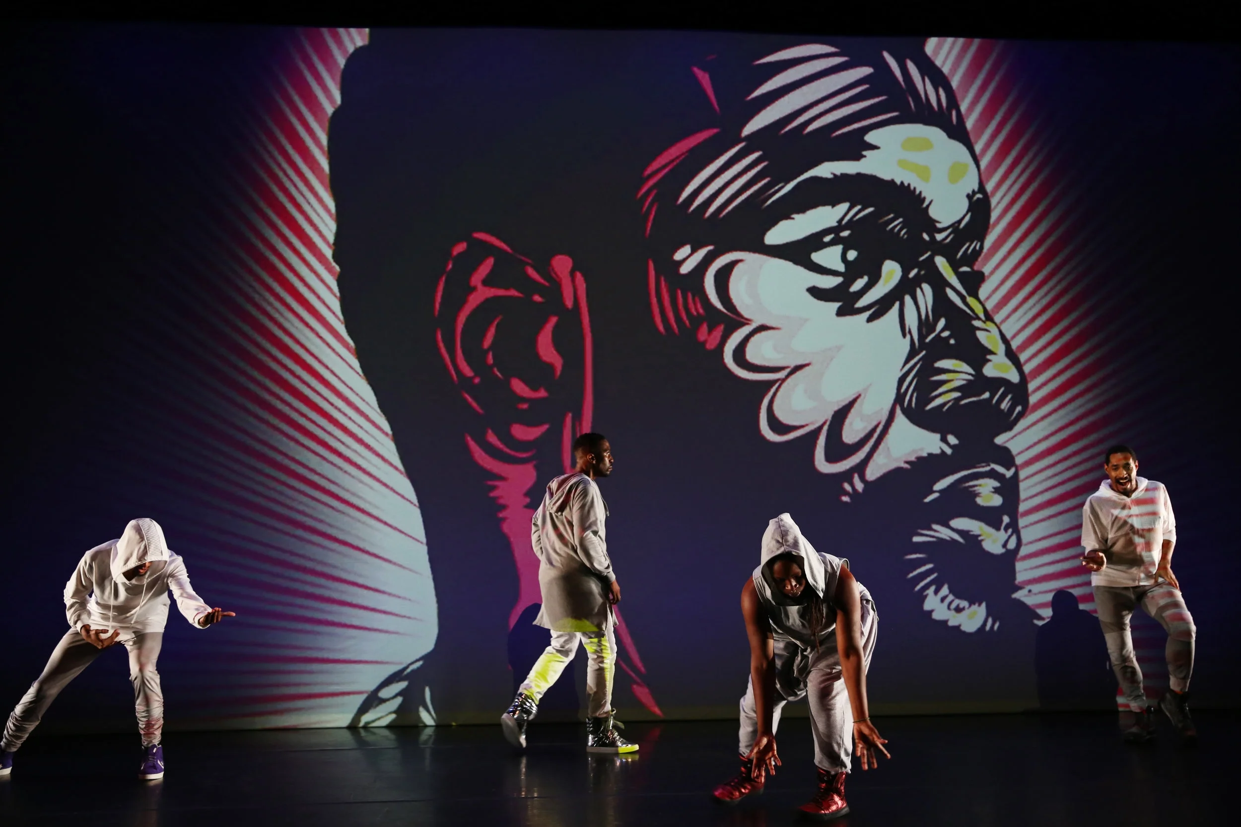 Virago-Man Dem at Brooklyn Academy of Music's Next Wave Festival. October 2017 Pictured: Jonathan Gonzalez, Duane Cyrus, Ni’Ja Whitson, Niall Noel Jones. Photo by Julieta Cervantes.