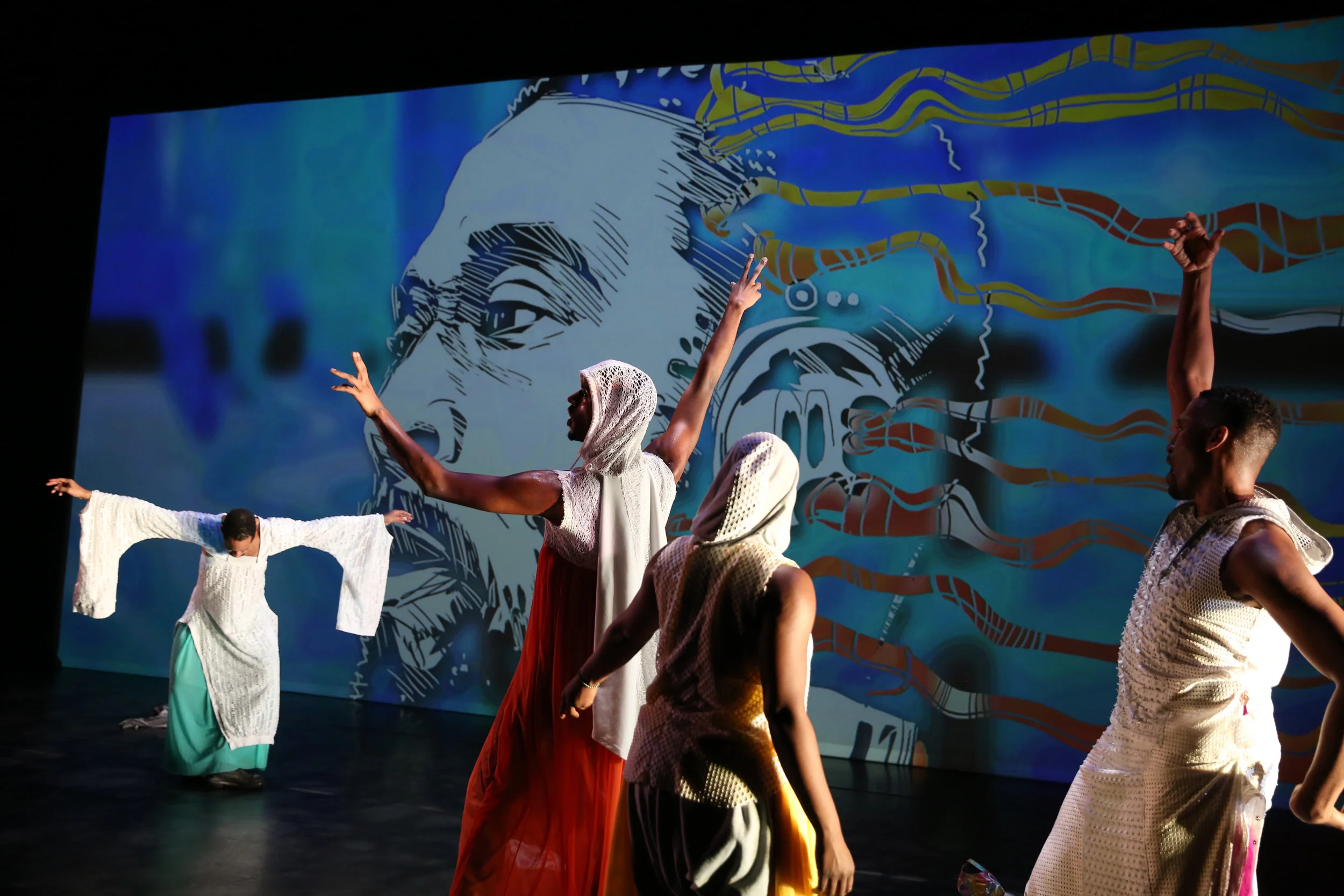 Virago-Man Dem at Brooklyn Academy of Music's Next Wave Festival. October 2017 Pictured: Niall Noel Jones, Jonathan Gonzalez, Ni’Ja Whitson, Duane Cyrus. Photo by Julieta Cervantes.