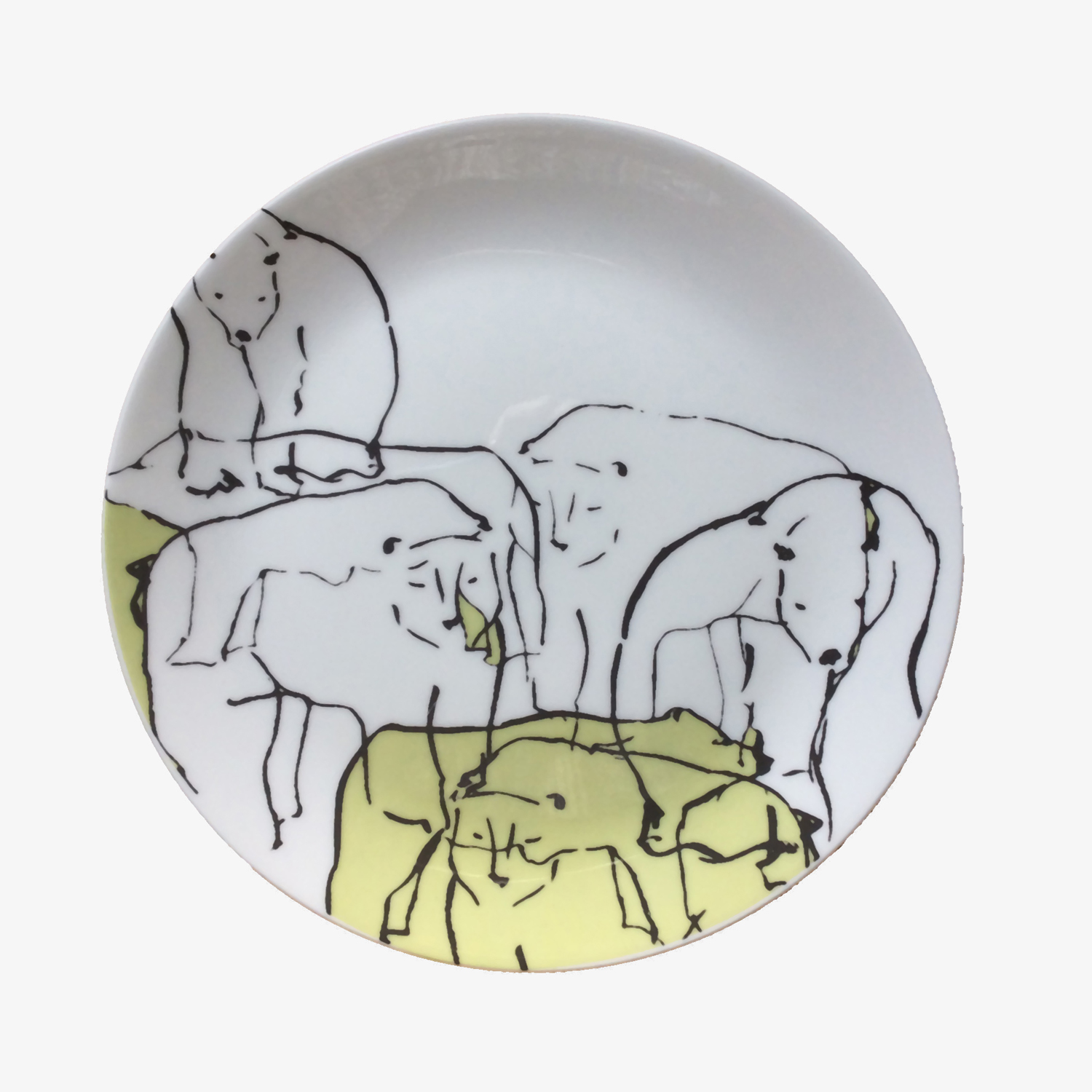  Bone china plate with decal for independent project.&nbsp; 