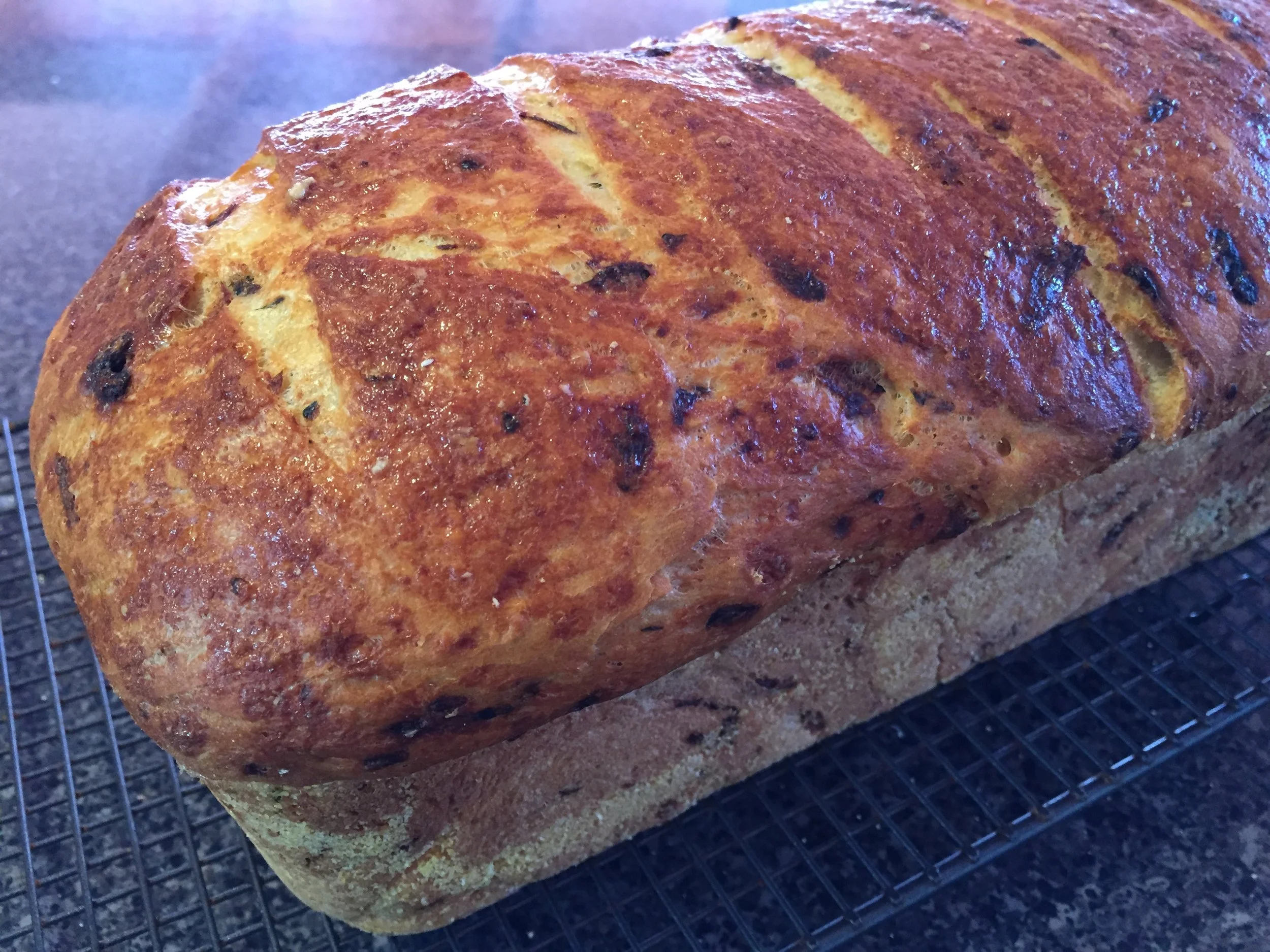 Zucchini and Parmesan Semolina Bread