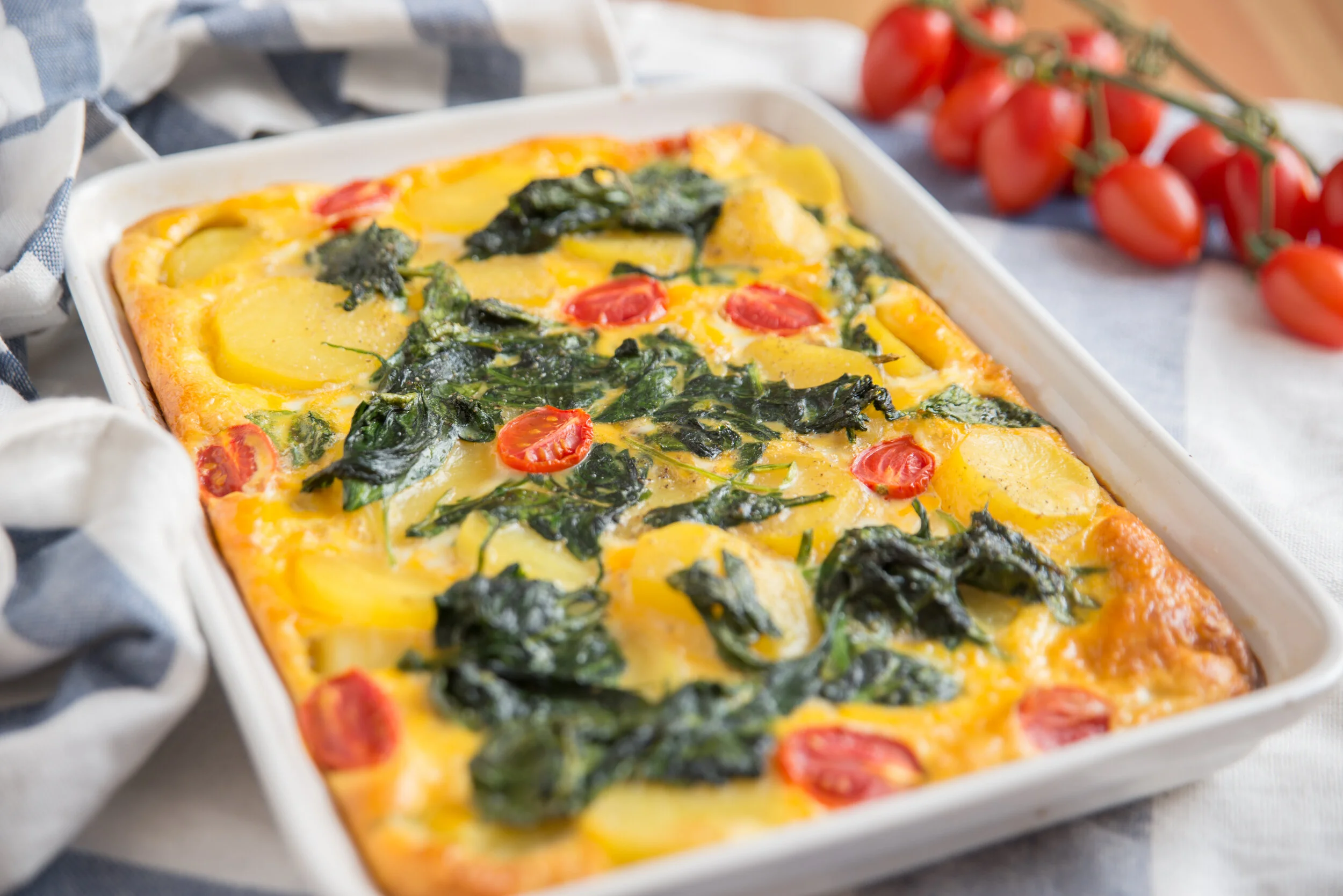Potato Tomato Spinach Frittata