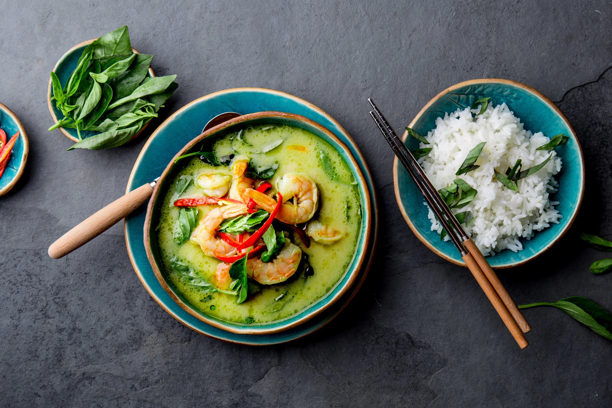 Thai Green Curry with Steamed Rice