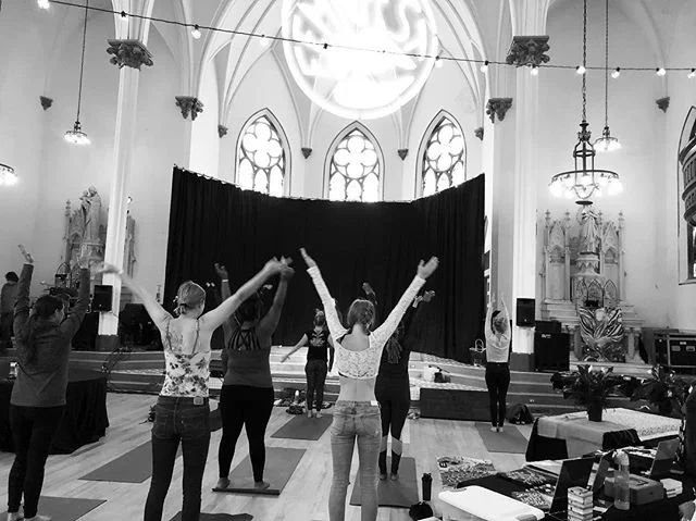 Started day 2 with yoga #femnfest18