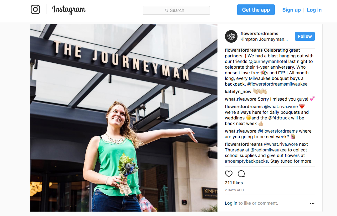 Then I took a turn at being on top of the flower truck in front of the Journeyman hotel. Normally I'm not this adventurous to model (but when a super awesome brand with an amazing cause) asks you to...you do!