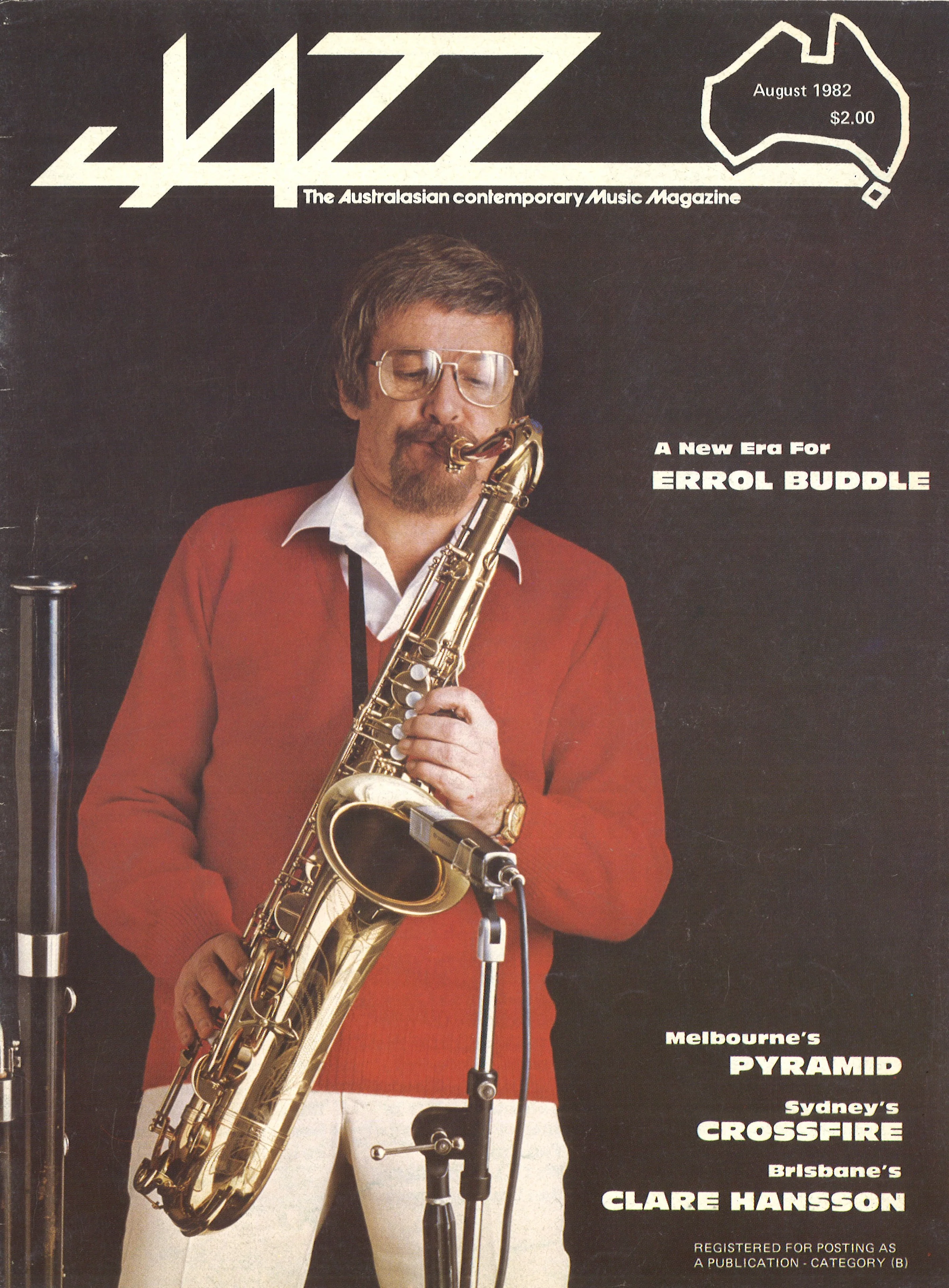 Errol Buddle on the cover of Jazz Magazine in 1982