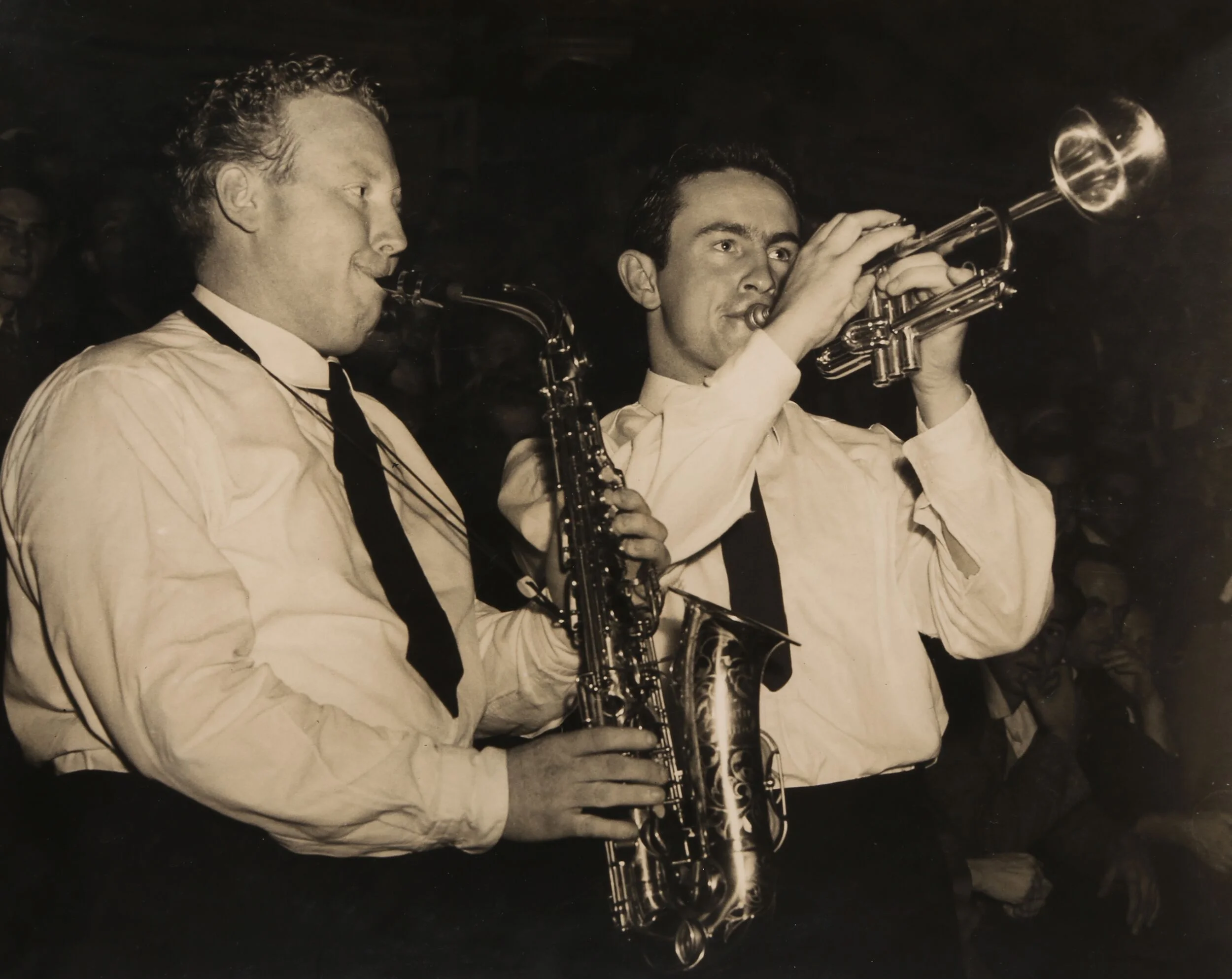 Frank Smith (left) & Ron Falson Photo copyright Ron Falson Archive