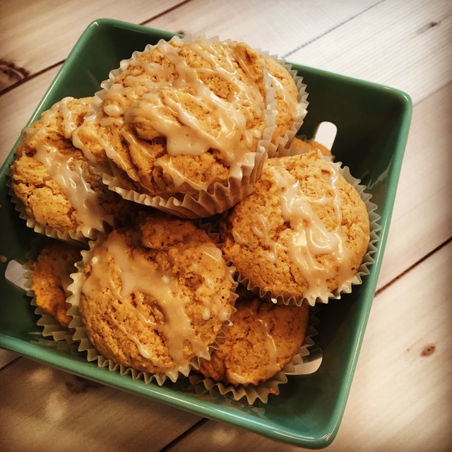 Breakfast one day: yummy almond butter muffins!