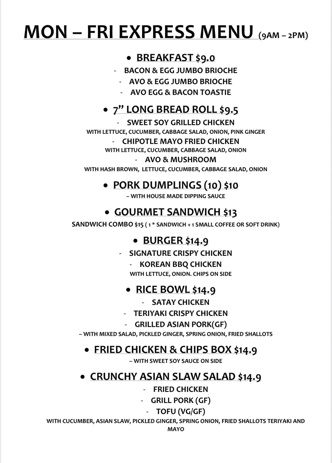 LUNCH SPECIAL