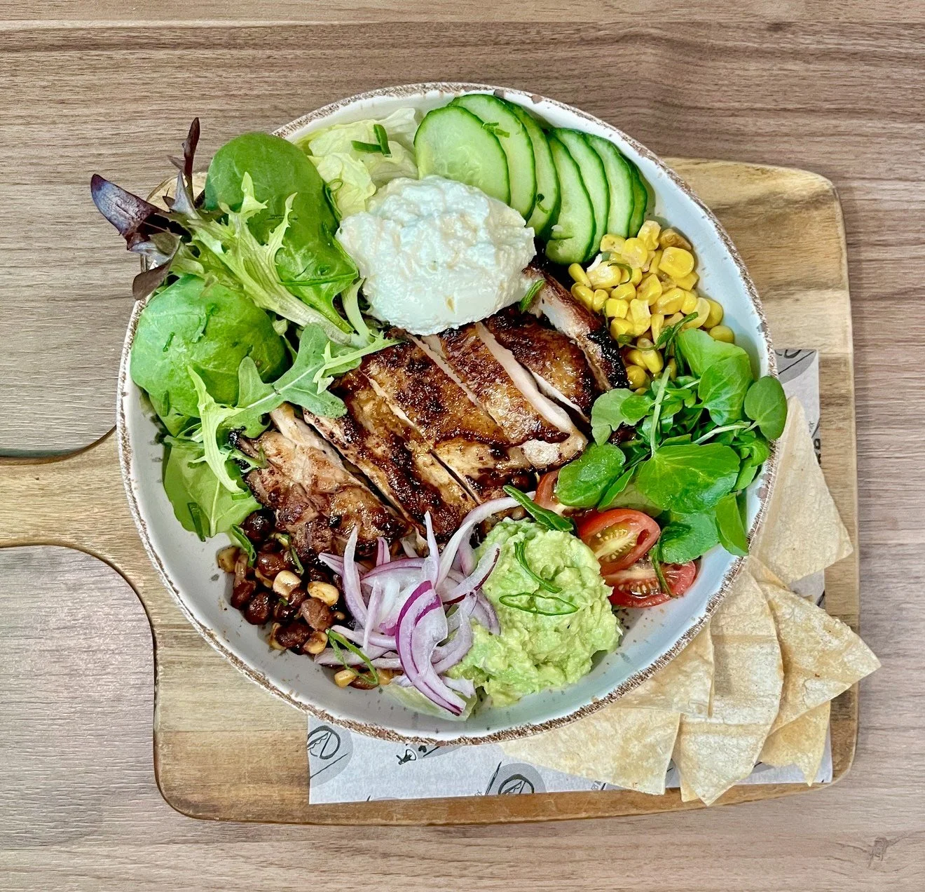 OPEN GRILLES CHICKEN TORTILLA SALAD