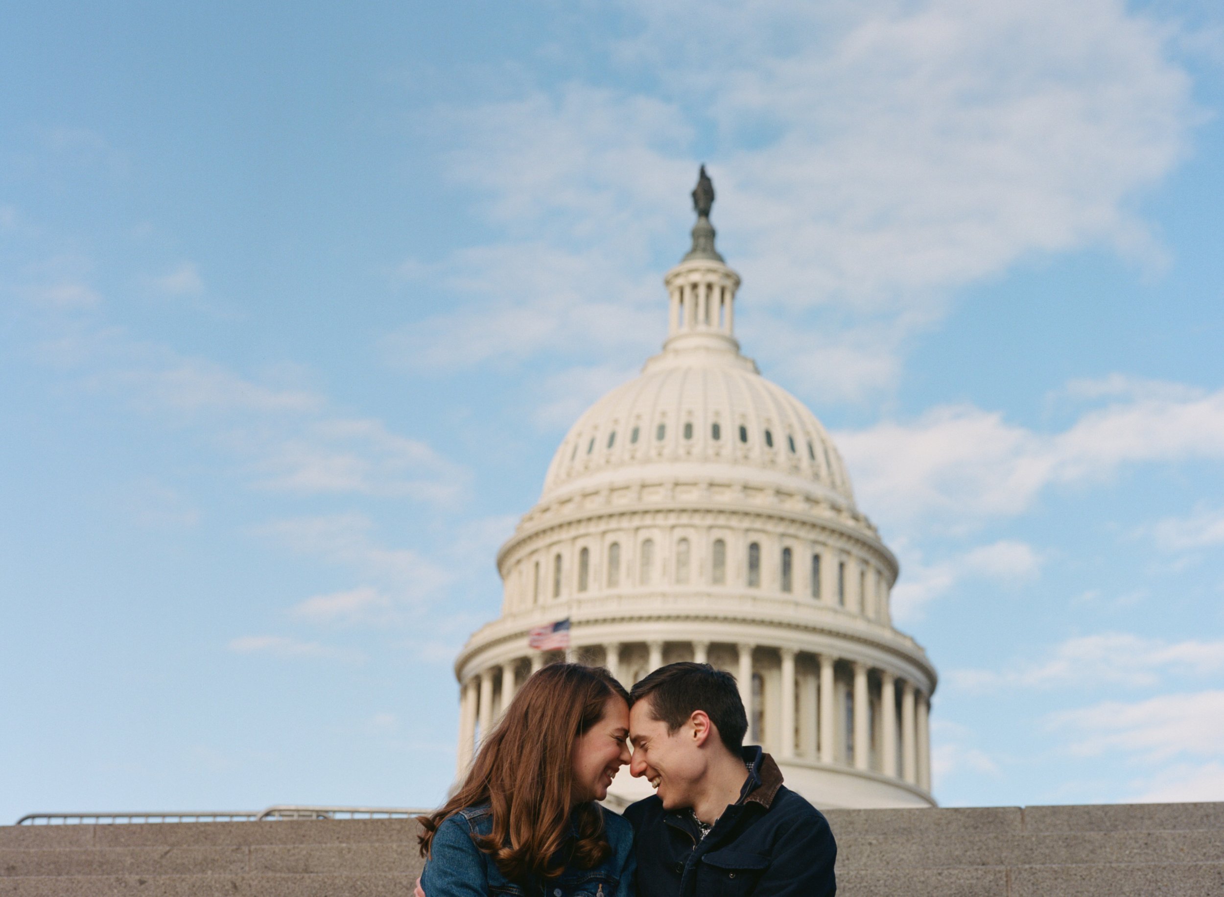 Film engagement photography at the US Capitol in Washington DC