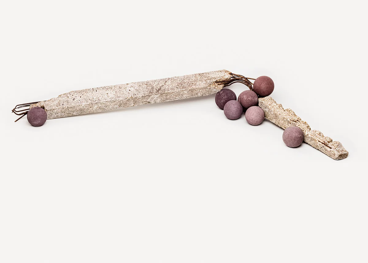 A Shade Not Resolved, 17” x 58” x 7”, cement and rebar, 2019