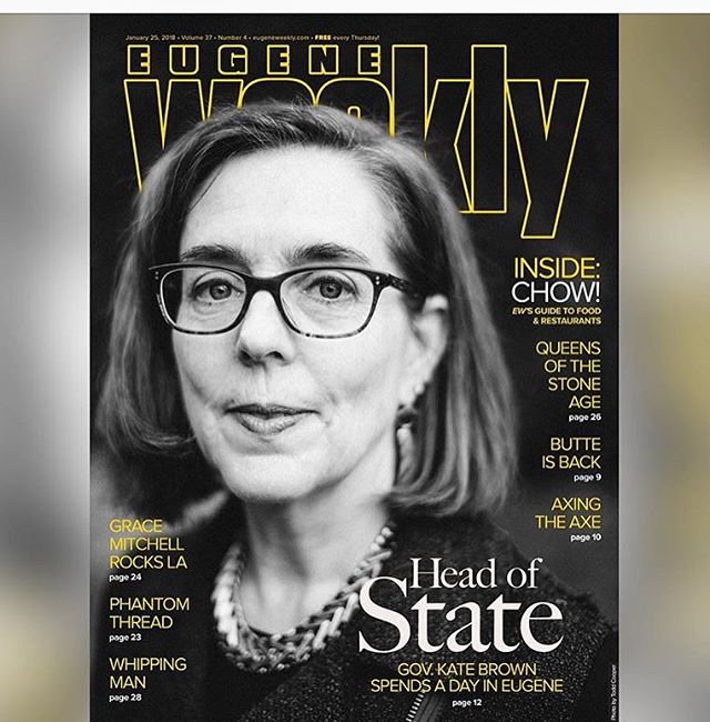 On stands tomorrow--my interview with Oregon Gov. Kate Brown.