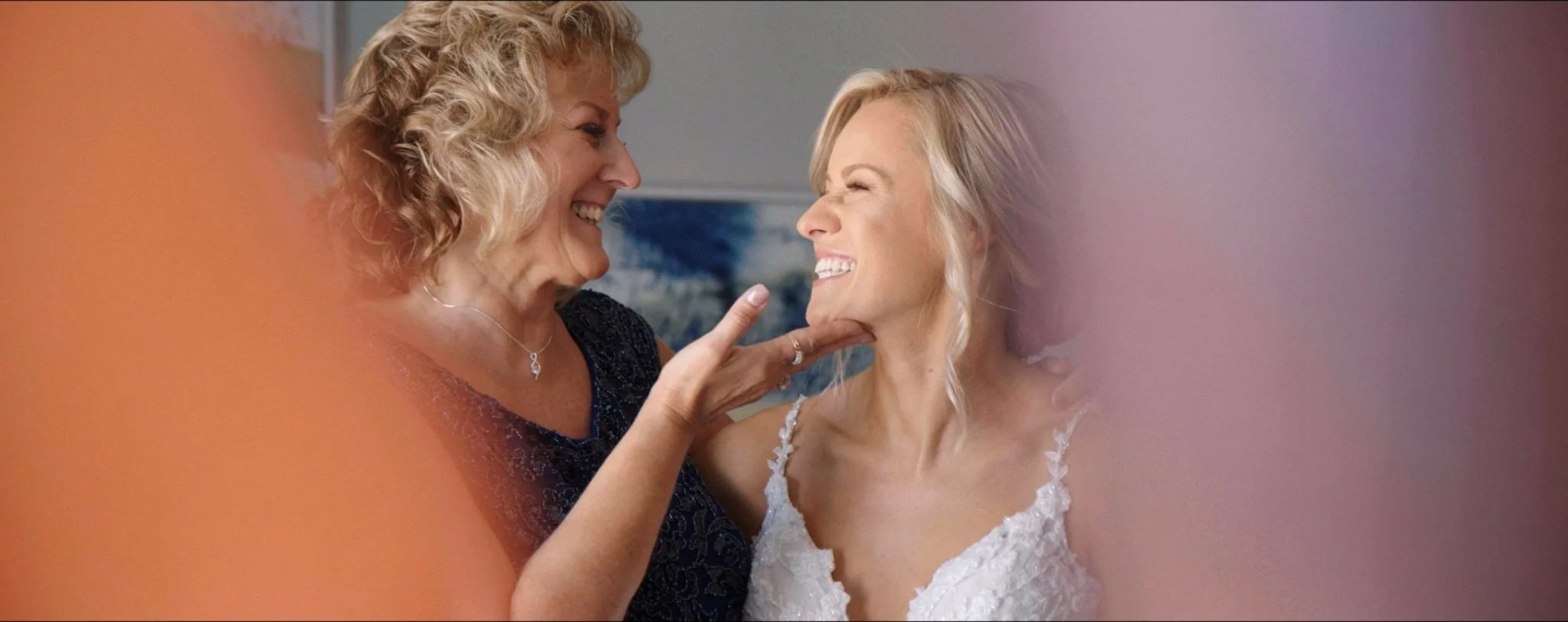 Bride and her mom before the wedding ceremony at Hyatt regency.