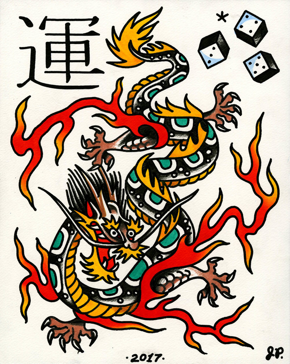 Lucky Dragon Tattoo