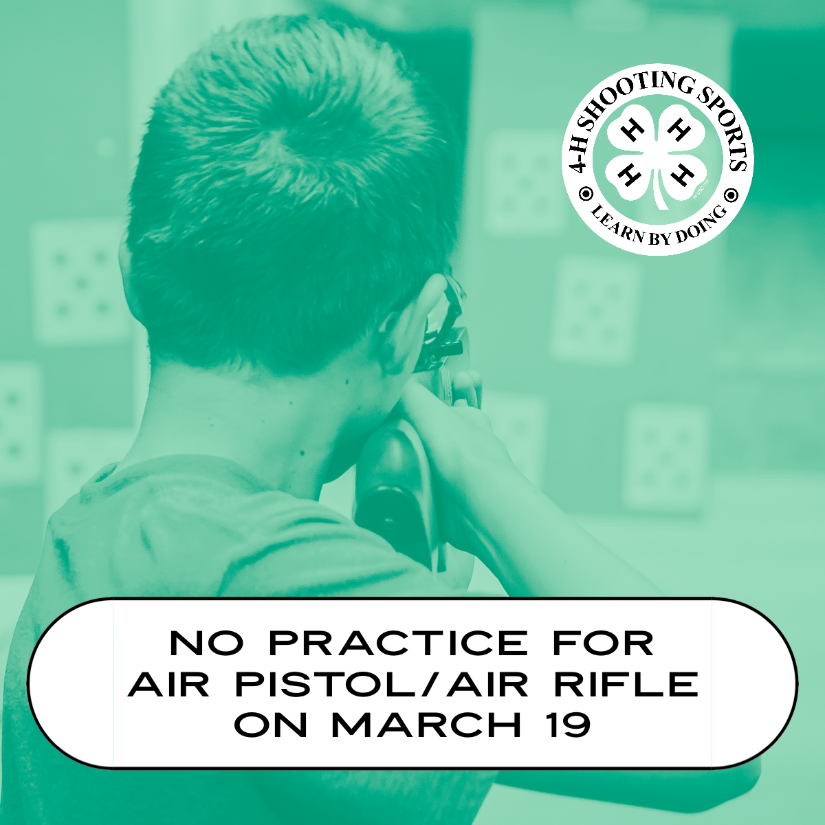 No Air Pistol/Air Rifle Practice on March 19