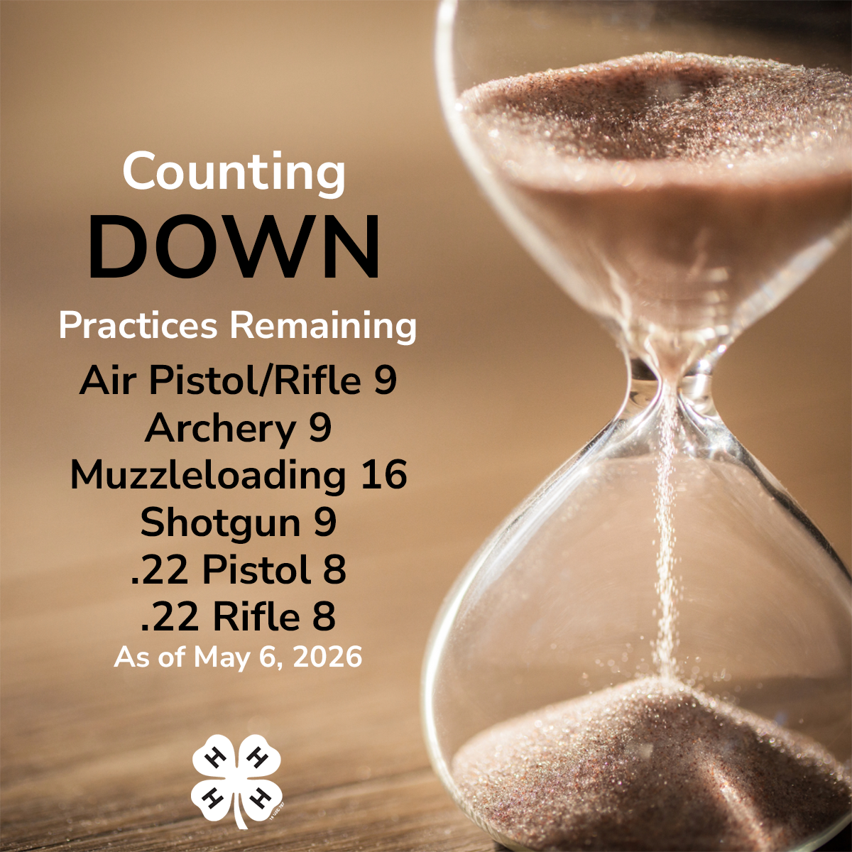 Counting Down / Practices Remaining as of May 5, 2026