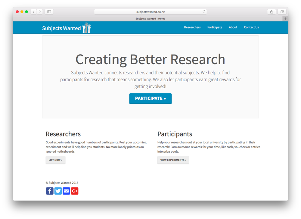 Project: Subjects Wanted